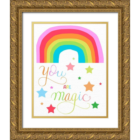 You are Magic Gold Ornate Wood Framed Art Print with Double Matting by Santiago, Daniela