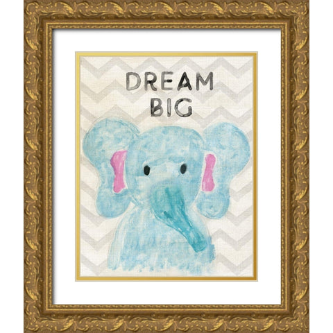 Safari Dream Big Gold Ornate Wood Framed Art Print with Double Matting by Carpentieri, Natalie