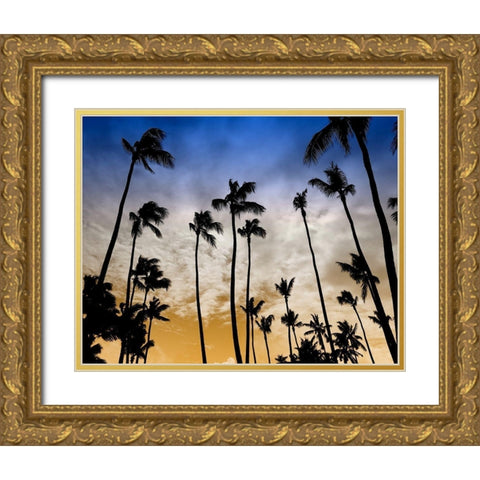 Evenings Edge Gold Ornate Wood Framed Art Print with Double Matting by Carpentieri, Natalie
