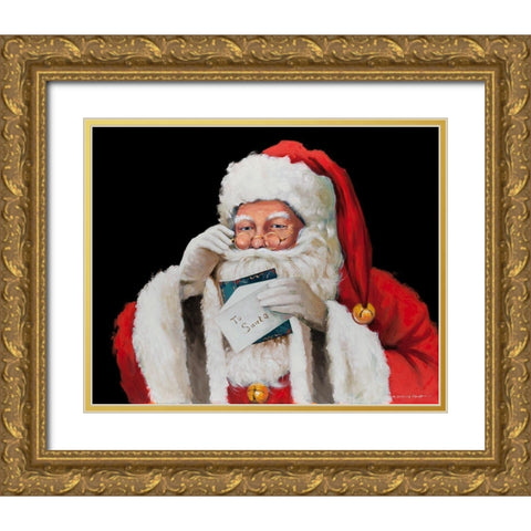 Letter to Santa Gold Ornate Wood Framed Art Print with Double Matting by Orme, E. Anthony