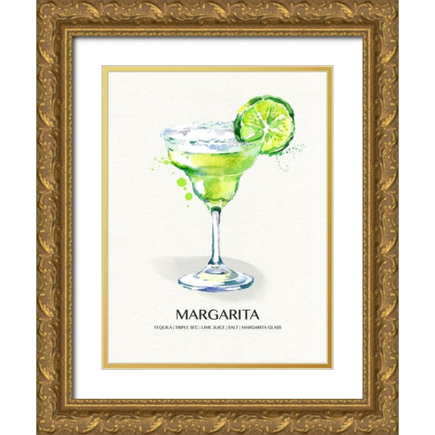 Margarita Gold Ornate Wood Framed Art Print with Double Matting by Jill, Susan
