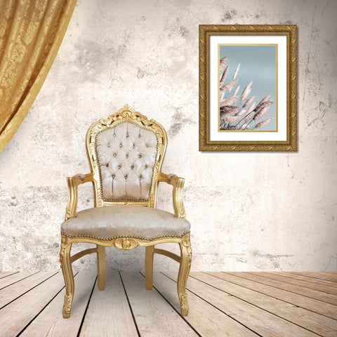 Pretty Pampas II Gold Ornate Wood Framed Art Print with Double Matting by Bergham, Brent