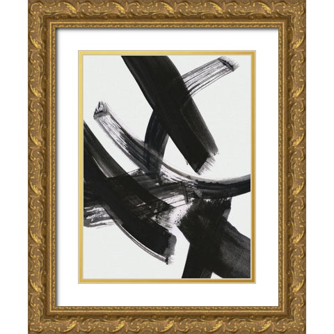 Black Magic I Gold Ornate Wood Framed Art Print with Double Matting by Jill, Susan