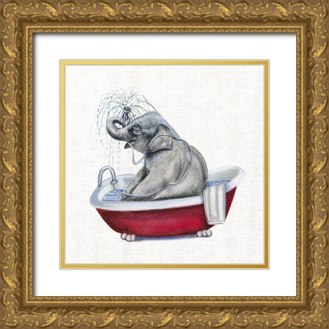 Bathing Beauty II Gold Ornate Wood Framed Art Print with Double Matting by Brooks, Donna