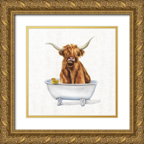 Bathing Beauty IV Gold Ornate Wood Framed Art Print with Double Matting by Brooks, Donna