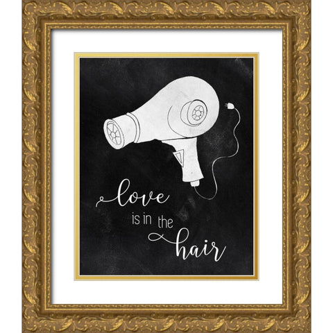 Love the Hair Gold Ornate Wood Framed Art Print with Double Matting by Tava Studios