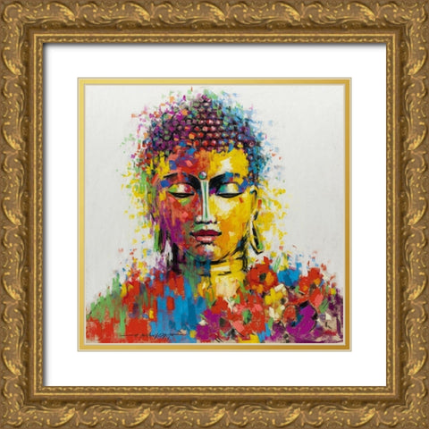 Buddha Gold Ornate Wood Framed Art Print with Double Matting by Orme, E. Anthony