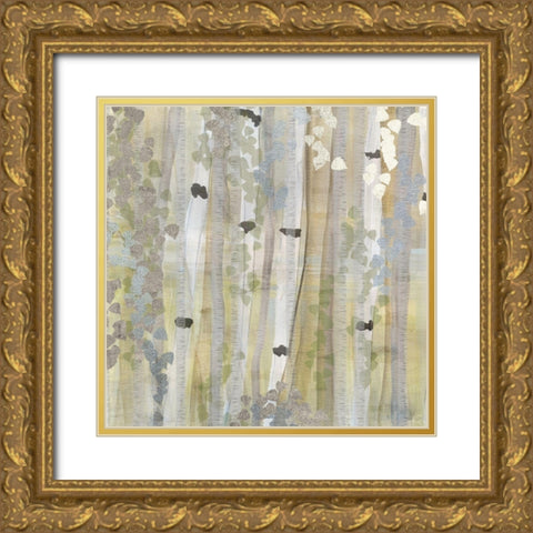 Spring Birch Grove I Gold Ornate Wood Framed Art Print with Double Matting by Jill, Susan