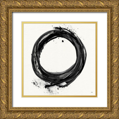 Into the Black Gold Ornate Wood Framed Art Print with Double Matting by Jill, Susan