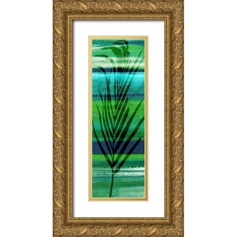 Seychelles Palm II Gold Ornate Wood Framed Art Print with Double Matting by Jill, Susan