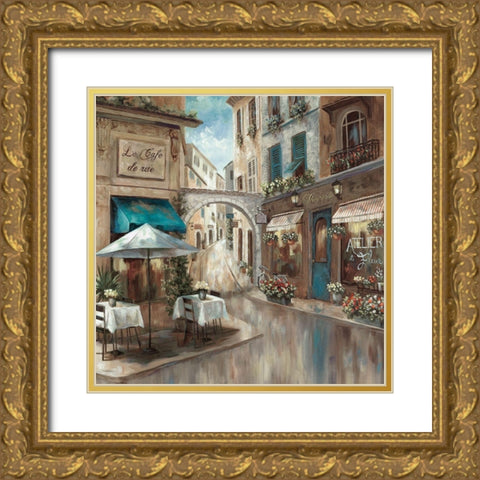 Provence Cafe I Gold Ornate Wood Framed Art Print with Double Matting by Nan