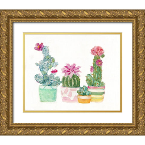 Cacti Conglomerate II Gold Ornate Wood Framed Art Print with Double Matting by Swatland, Sally