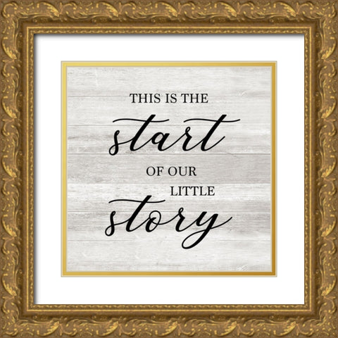 Story Start Gold Ornate Wood Framed Art Print with Double Matting by Carpentieri, Natalie