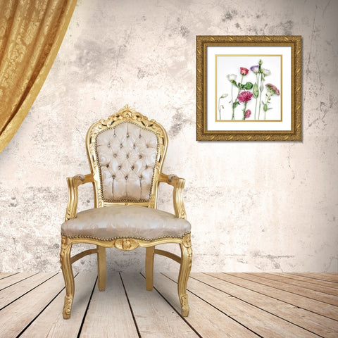 Fleur Moderne I Gold Ornate Wood Framed Art Print with Double Matting by Weisz, Irene