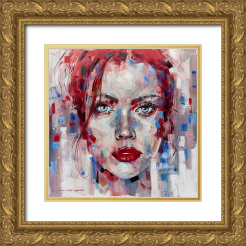 Hot Pop Girl III Gold Ornate Wood Framed Art Print with Double Matting by Orme, E. Anthony