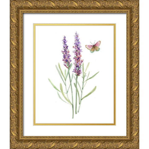 Wildflower Botanical I Gold Ornate Wood Framed Art Print with Double Matting by Robinson, Carol