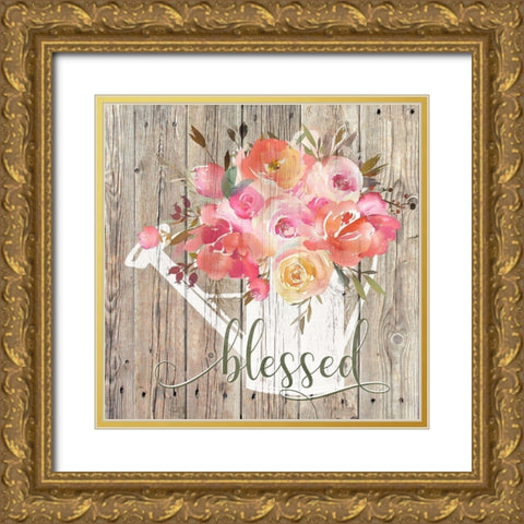 Blessed Bouquet Gold Ornate Wood Framed Art Print with Double Matting by Donovan, Kelly