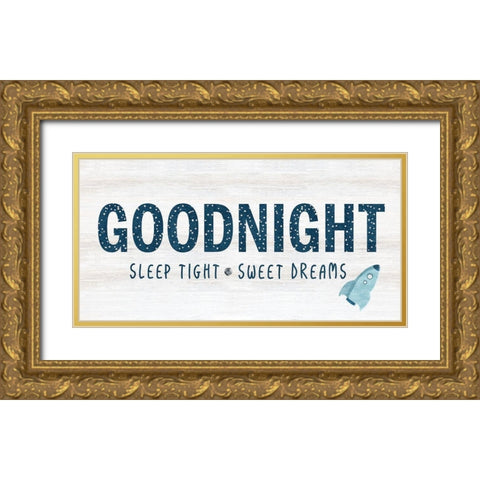 Sleep Tight Sweet Dreams Gold Ornate Wood Framed Art Print with Double Matting by Carpentieri, Natalie