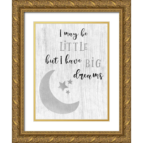 Big Dreams Gold Ornate Wood Framed Art Print with Double Matting by CAD Designs