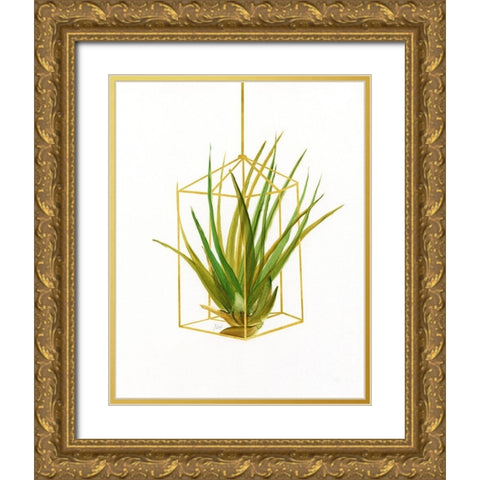 Hanging Airplant II Gold Ornate Wood Framed Art Print with Double Matting by Nan
