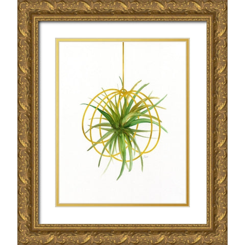 Hanging Airplant III Gold Ornate Wood Framed Art Print with Double Matting by Nan