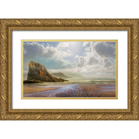 Meeting the Sky Gold Ornate Wood Framed Art Print with Double Matting by Calascibetta, Mike
