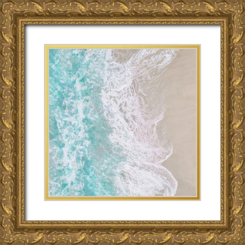 Crashing Tides Gold Ornate Wood Framed Art Print with Double Matting by Carpentieri, Natalie