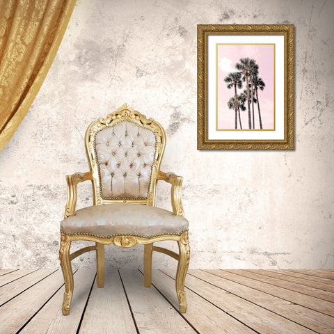 Pink Tropics Gold Ornate Wood Framed Art Print with Double Matting by Carpentieri, Natalie