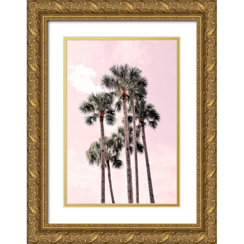 Pink Tropics Gold Ornate Wood Framed Art Print with Double Matting by Carpentieri, Natalie