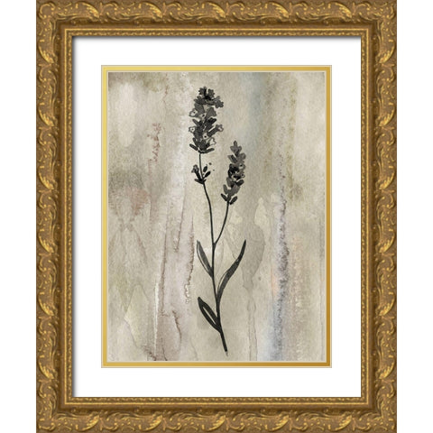Sumi-e Silhouette II Gold Ornate Wood Framed Art Print with Double Matting by Knutsen, Conrad