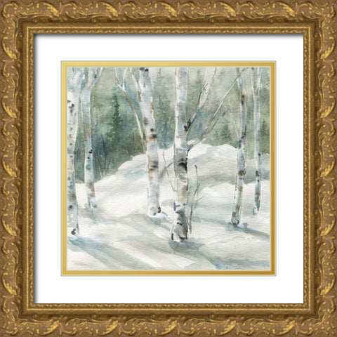 Winter Wonderland II Gold Ornate Wood Framed Art Print with Double Matting by Robinson, Carol