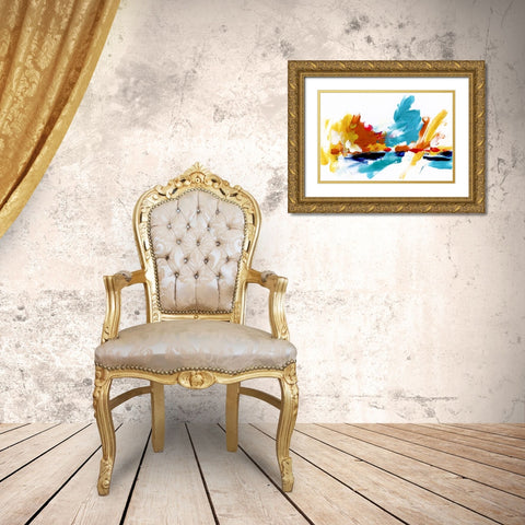 Captive Color II Gold Ornate Wood Framed Art Print with Double Matting by Craven, Katrina