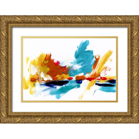 Captive Color II Gold Ornate Wood Framed Art Print with Double Matting by Craven, Katrina