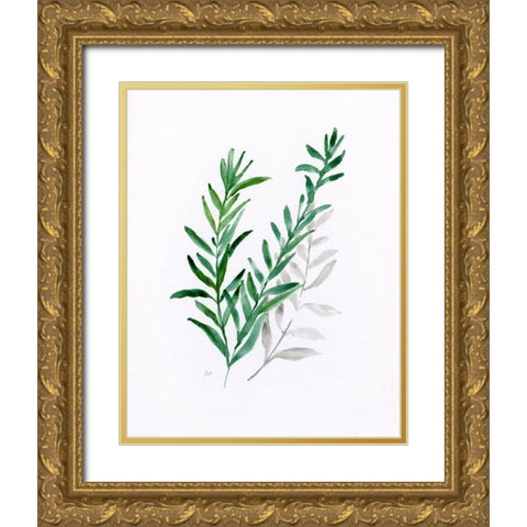 Freshly Picked II Gold Ornate Wood Framed Art Print with Double Matting by Nan