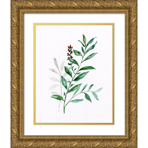 Freshly Picked III Gold Ornate Wood Framed Art Print with Double Matting by Nan