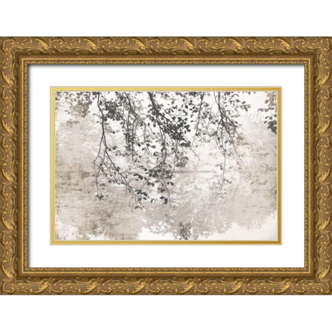 Taupe Soft Reflection Gold Ornate Wood Framed Art Print with Double Matting by Weisz, Irene