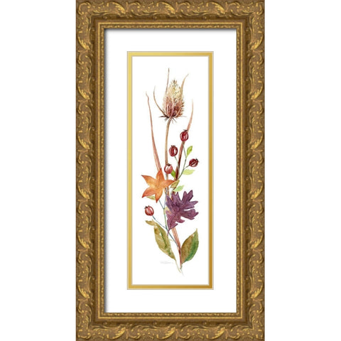 Autumn Botanical I Gold Ornate Wood Framed Art Print with Double Matting by Robinson, Carol