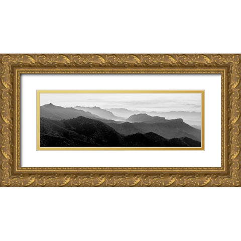 Jinshanling Mountains Gold Ornate Wood Framed Art Print with Double Matting by Delimont, Danita