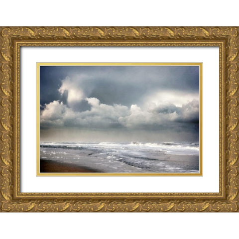 Dramatic Coast Gold Ornate Wood Framed Art Print with Double Matting by Van de Goor, Lars
