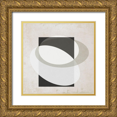 Moderniste Neutre III Gold Ornate Wood Framed Art Print with Double Matting by Jill, Susan