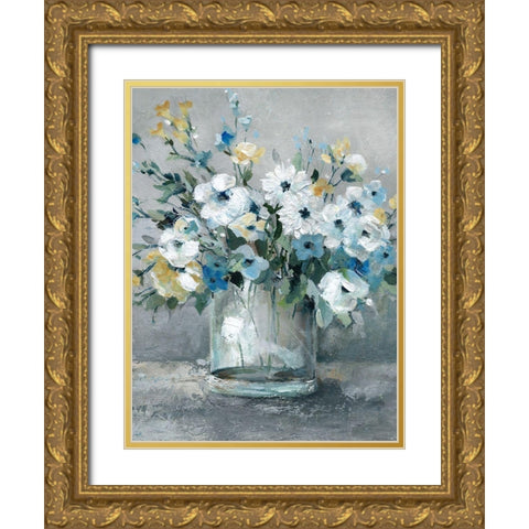 Sweetest Blossoms Gold Ornate Wood Framed Art Print with Double Matting by Robinson, Carol