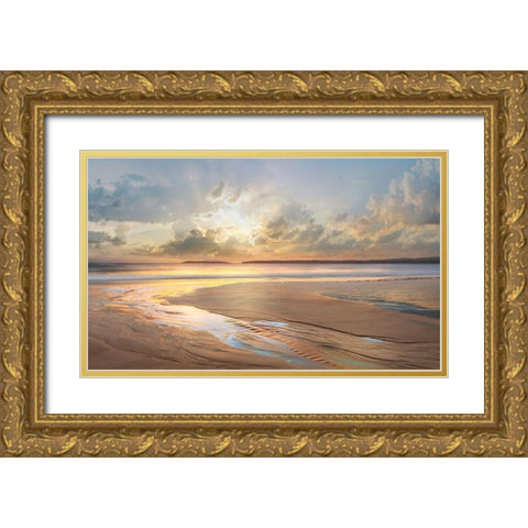 Across the Way Gold Ornate Wood Framed Art Print with Double Matting by Calascibetta, Mike