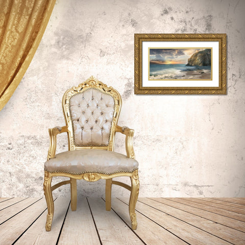 Private Cove Gold Ornate Wood Framed Art Print with Double Matting by Calascibetta, Mike