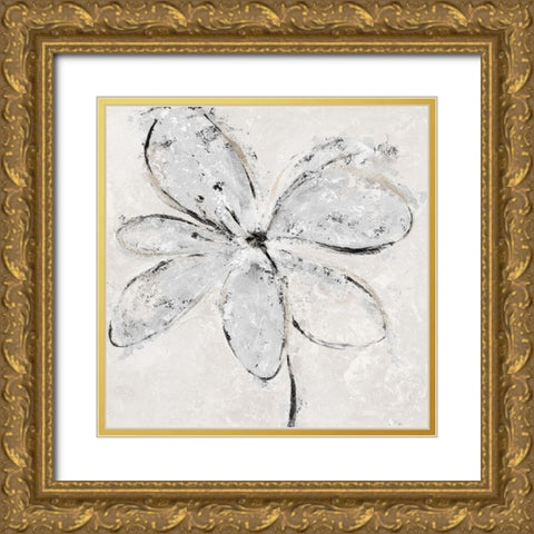 Neutral Gesture Gold Ornate Wood Framed Art Print with Double Matting by Craven, Katrina