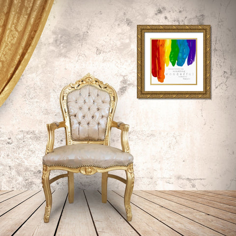 Something Wonderful Gold Ornate Wood Framed Art Print with Double Matting by Santiago, Daniela