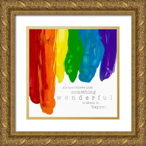 Something Wonderful Gold Ornate Wood Framed Art Print with Double Matting by Santiago, Daniela