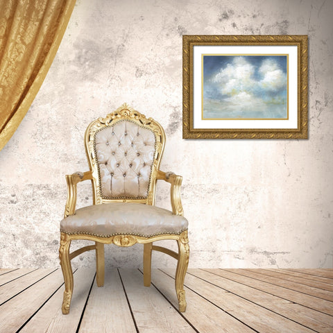 Cloud Drama Gold Ornate Wood Framed Art Print with Double Matting by Nan