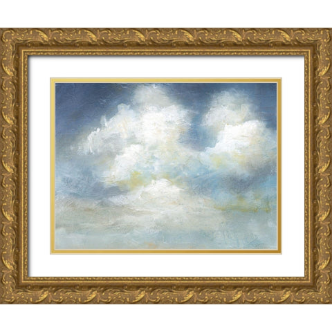 Cloud Drama Gold Ornate Wood Framed Art Print with Double Matting by Nan