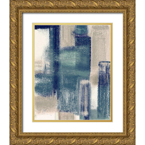 Blue Horizon II Gold Ornate Wood Framed Art Print with Double Matting by Jill, Susan