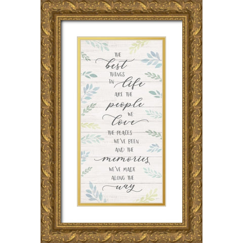 Best Things Gold Ornate Wood Framed Art Print with Double Matting by Carpentieri, Natalie